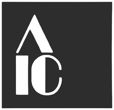 new AIC logo, black background